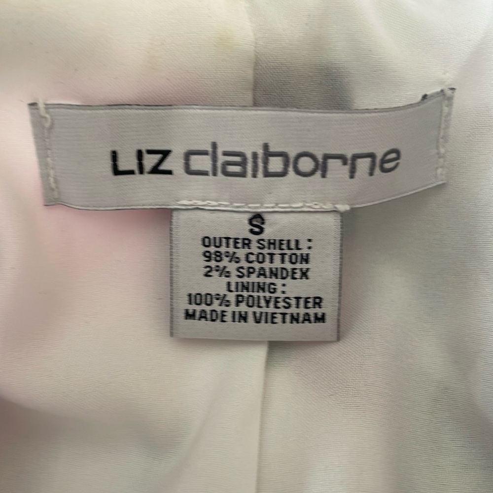 LIZ CLAIBORNE Blazer Abstract Floral Multicolor Single Breasted Cheerful 6 - Picture 5 of 13